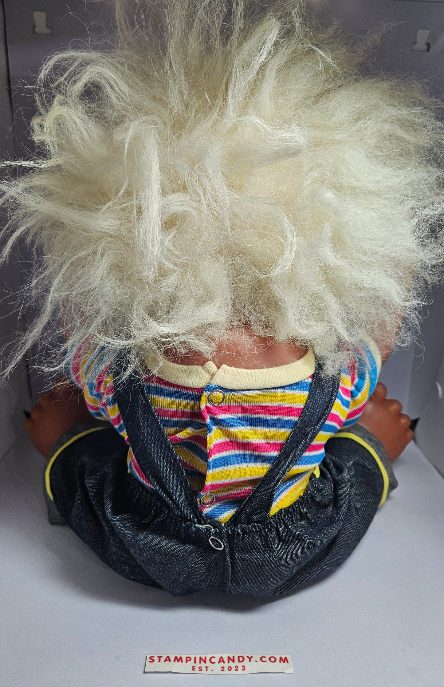 1979 Poseable 17 inch Giant Henry/Thomas Troll Doll - Rare 5 Finger Variant