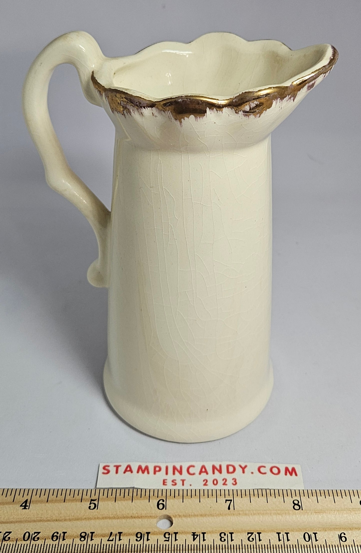 Ohio Cardinal Red Carnation Creamer Pitcher