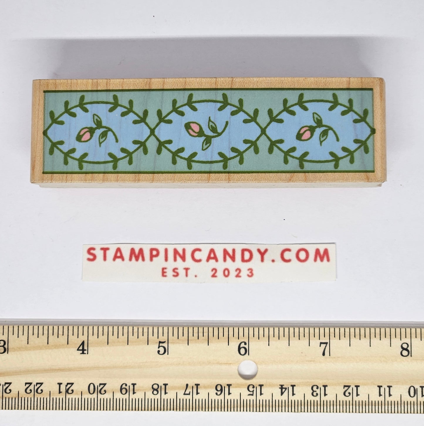 Rubber Stampede - 3287F Rose Buds Border Stamp