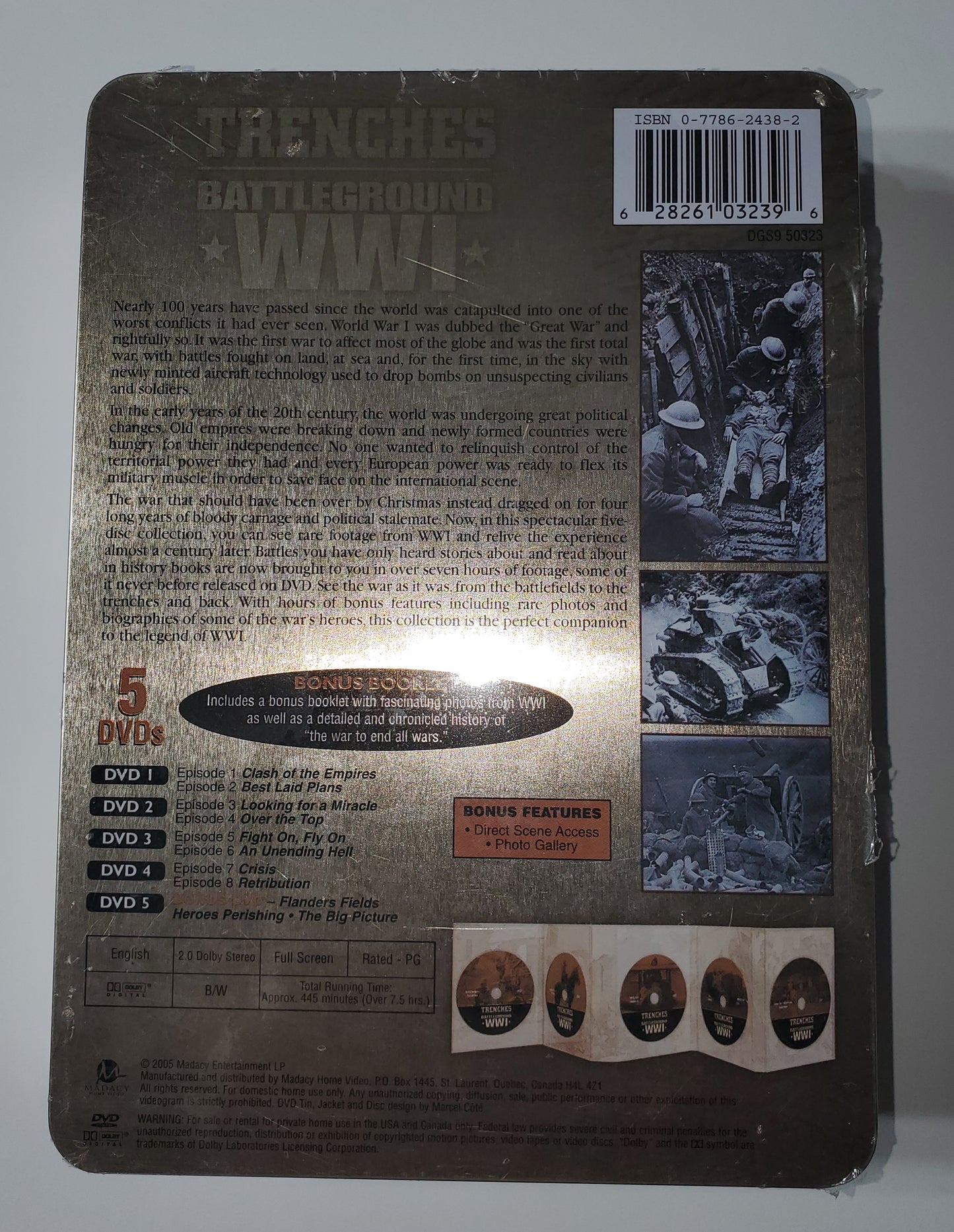 Trenches: Battleground WWI 5 DVD Set - Tin Can Edition