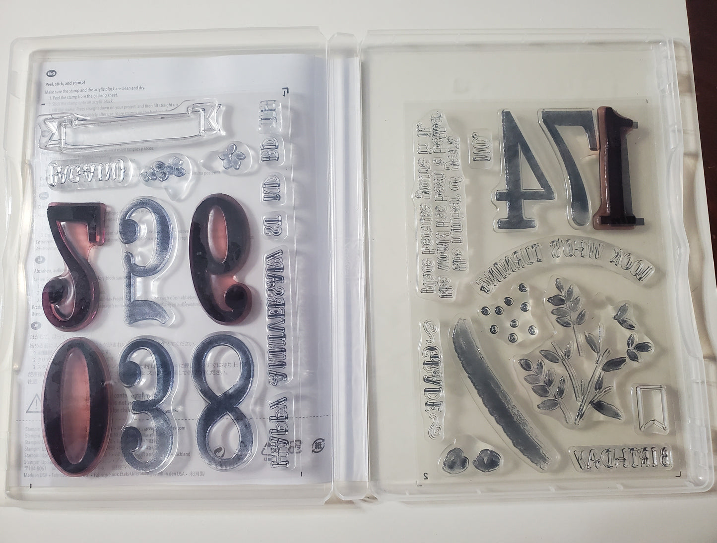 Stampin' UP! "Number of Years" Stamp Set